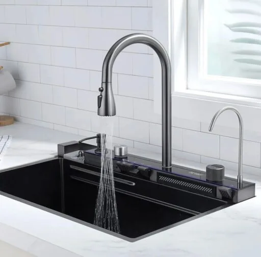 5 Botton Water fall Kitchen Sink Size 30x18x10 Inch - Image 5