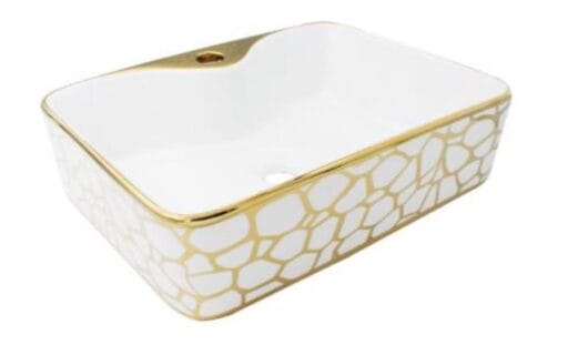 Wash Basin White Gold