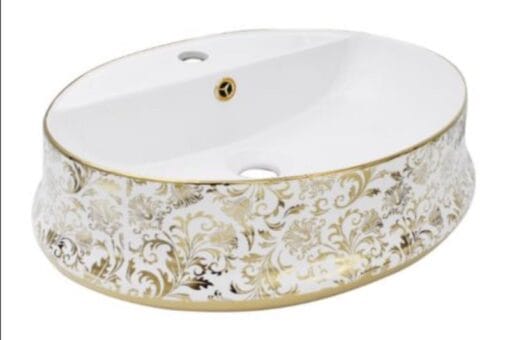 Wash Basin White Gold