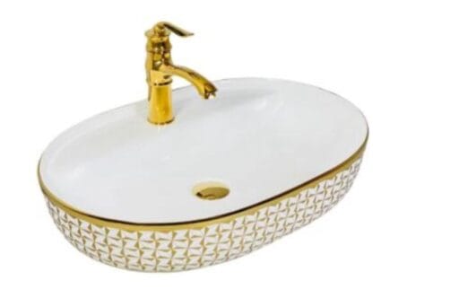 Wash Basin White Gold