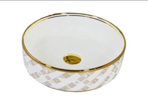 Wash Basin White Gold