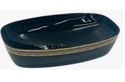 Wash Basin Gold Black Glossy