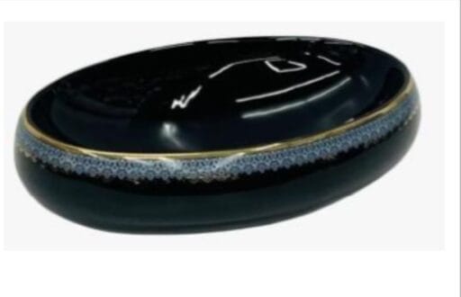 Wash Basin Gold Black Glossy