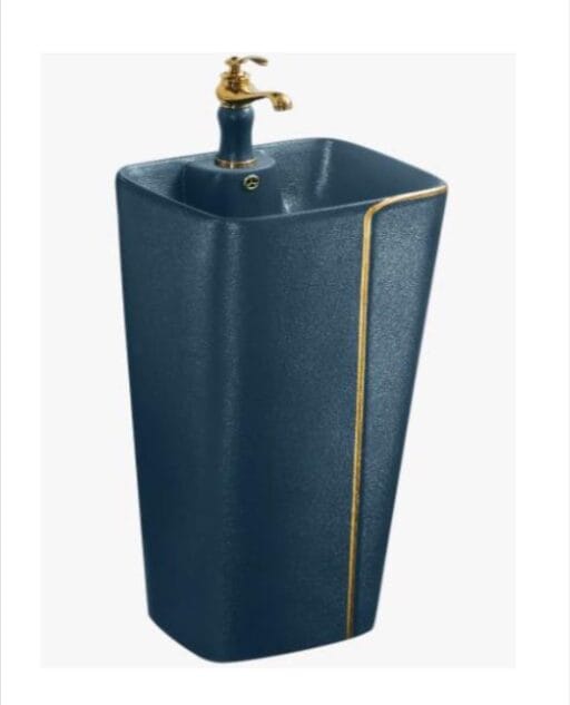 Standing Wash Basin Matt Aqua Green