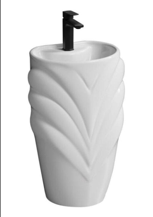 Standing Wash Basin Glossy White