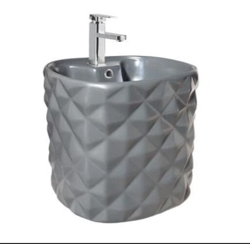 Standing Wash Basin Matt Grey