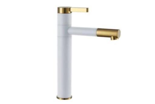 Faucet 12" White Matt & Gold ( Brass )
