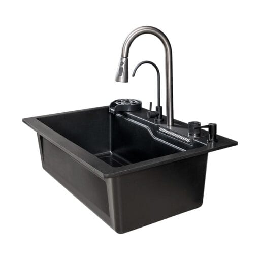 Quartz All In One Kitchen Sink Full Set - Image 9