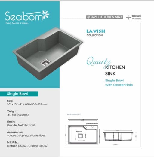 Quartz Kitchen Sink (30x20x9 Inch) - Image 2