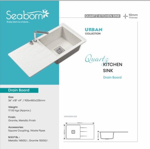 Quartz Kitchen Sink (36x18x9 Inch) - Image 2