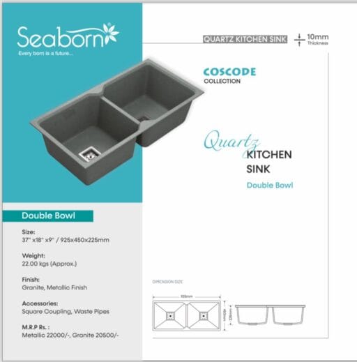 Quartz Kitchen Sink (37x18x9 Inch) - Image 2